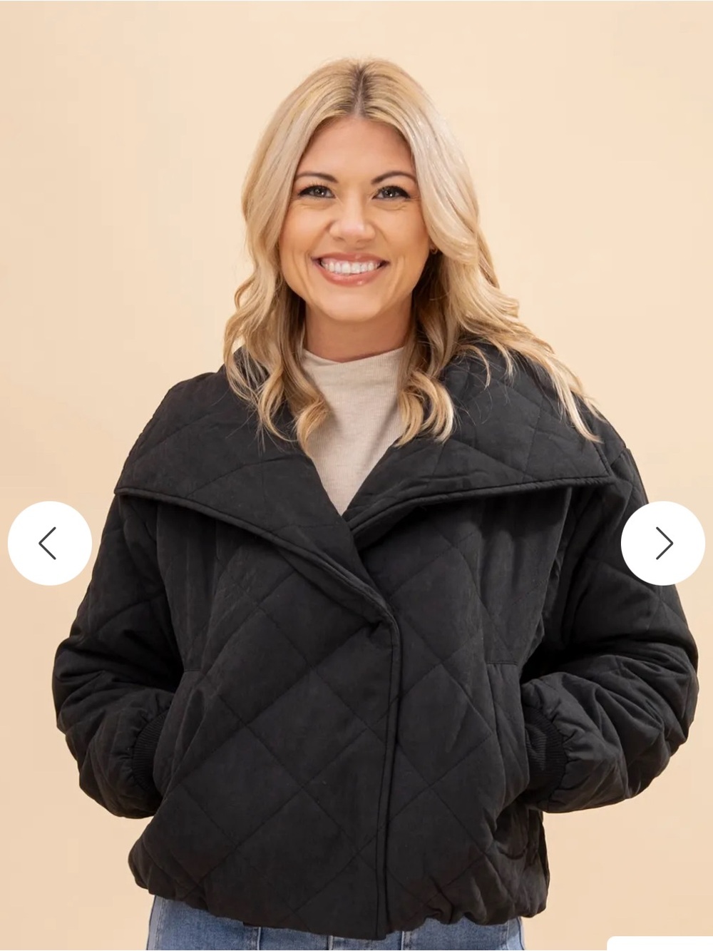 NWT Hem & Thread Boutique Black Puffer Jacket Coat
